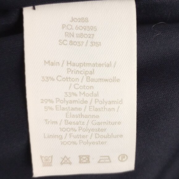 Boden Navy & Black Josie Ponte Knit Bow Neck Dress 6L - Picture 7 of 8